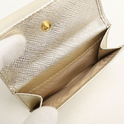Prada Saffiano Triangle Trifold Wallet Leather — view 6