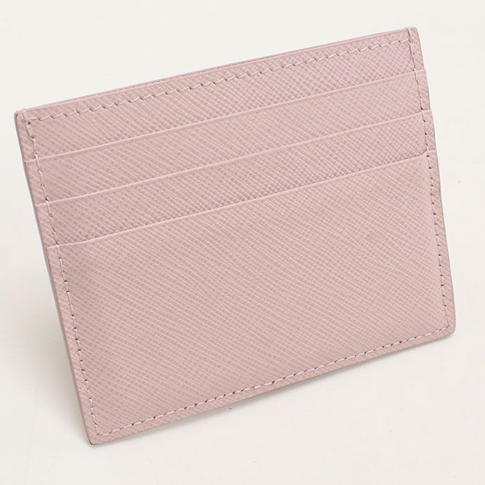 Prada Card Holder Saffiano Triangle Case Leather — view 2