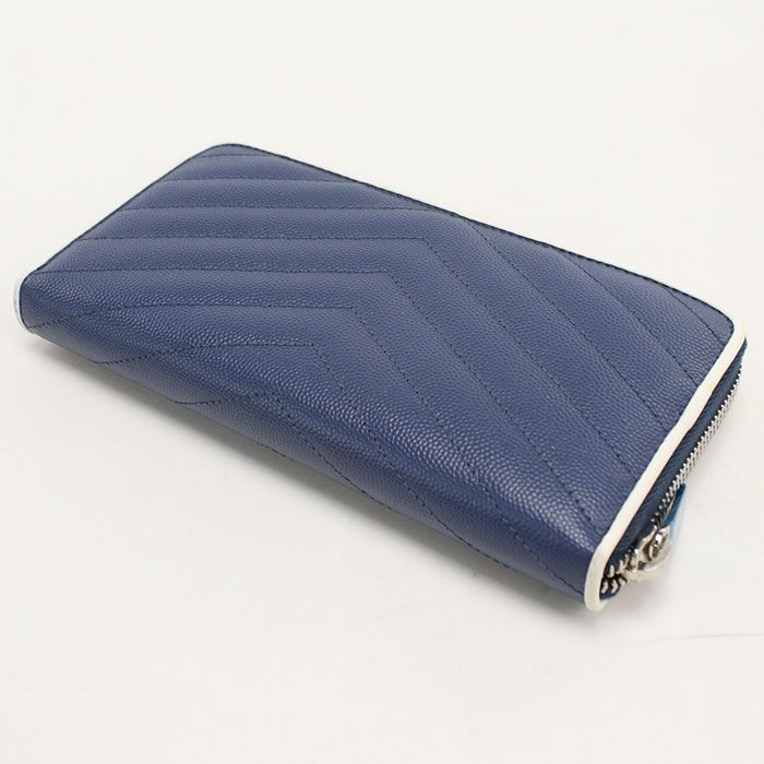 Saint Laurent Full Zip Wallet Monogram Round Zip Calf — view 2