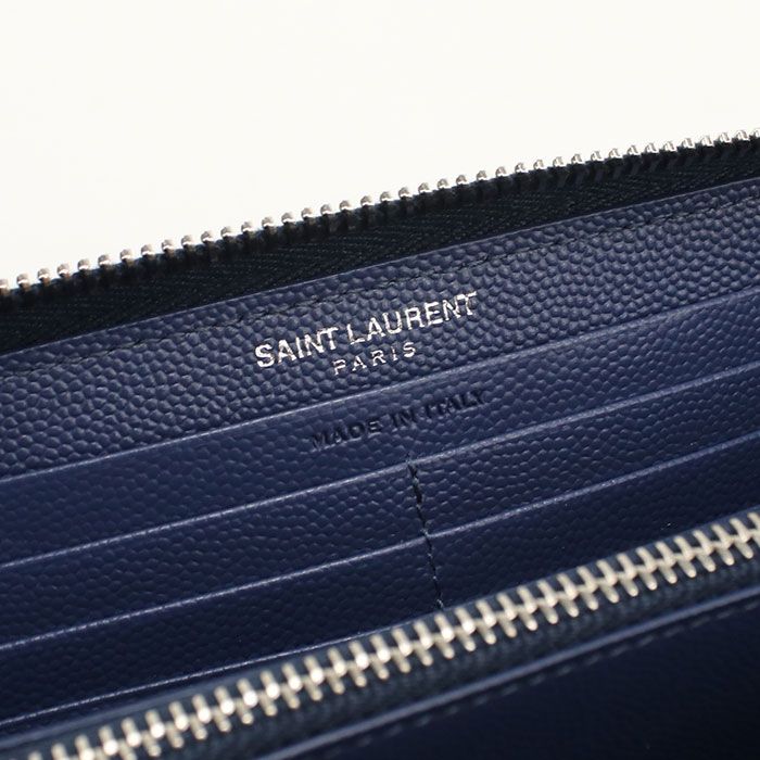 Saint Laurent Full Zip Wallet Monogram Round Zip Calf — view 5