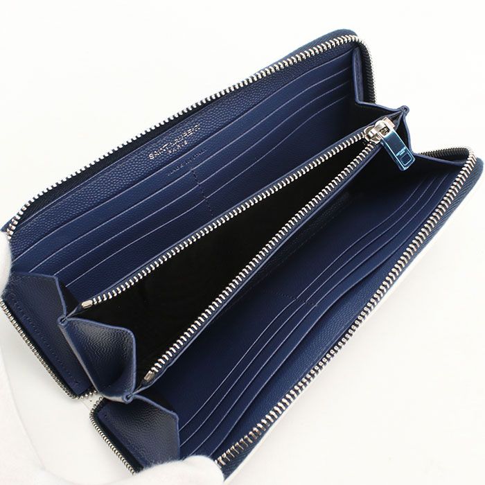 Saint Laurent Full Zip Wallet Monogram Round Zip Calf — view 3