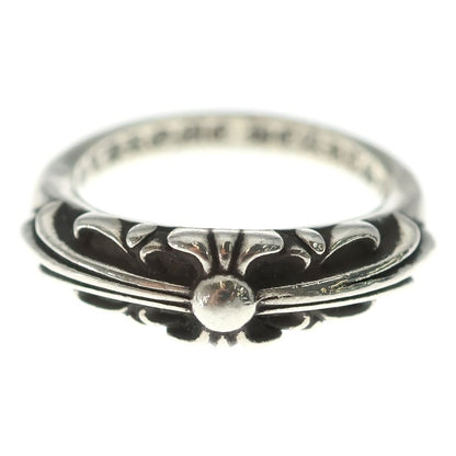 Chrome Hearts Baby Classic Floral Black Sling Silver Ring — view 4