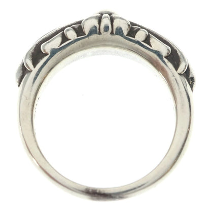 Chrome Hearts Baby Classic Floral Black Sling Silver Ring — view 6