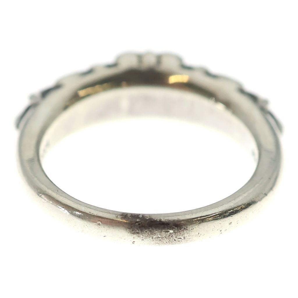 Chrome Hearts Baby Classic Floral Black Sling Silver Ring — view 2