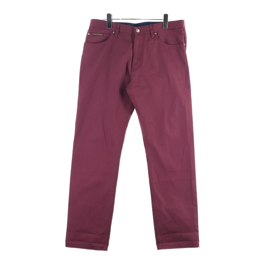 Louis Vuitton Logo Back Embroidery Straight Pants