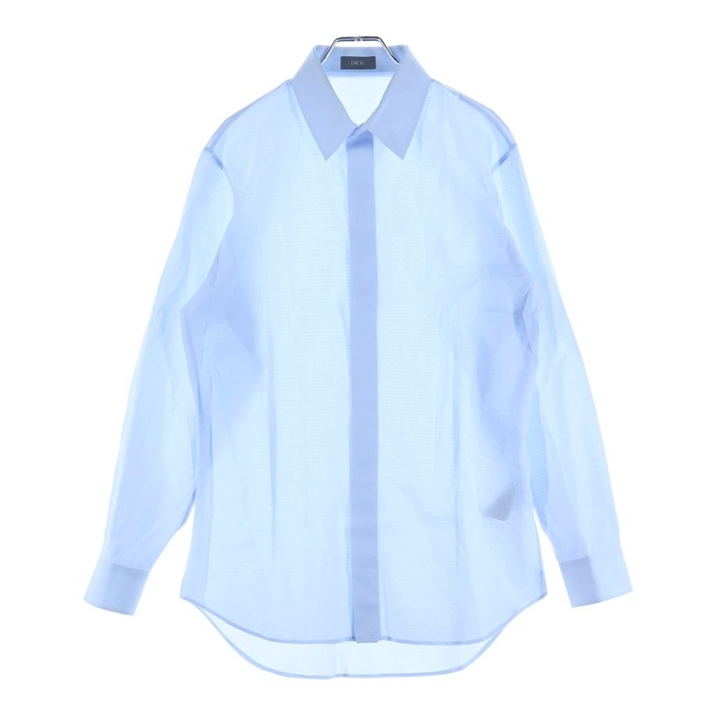 Dior Silk Shirt Blouse Light Blue 39