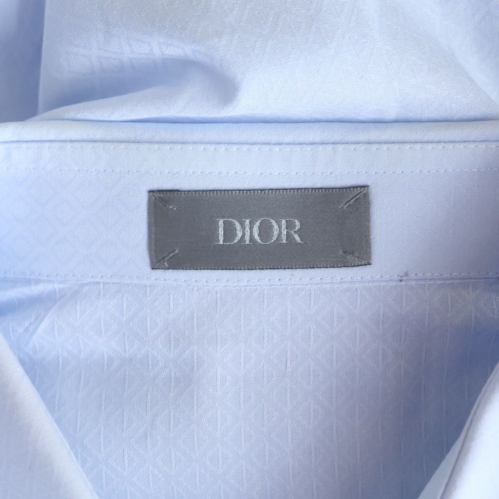 Dior Silk Shirt Blouse Light Blue 39 — view 7