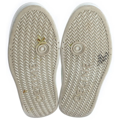 Celine Block Sneakers Leather Lace Up Wedge Outsole White — view 5
