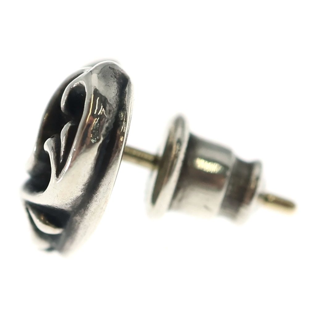 Chrome Hearts Stud Heart Earrings Silver — view 3