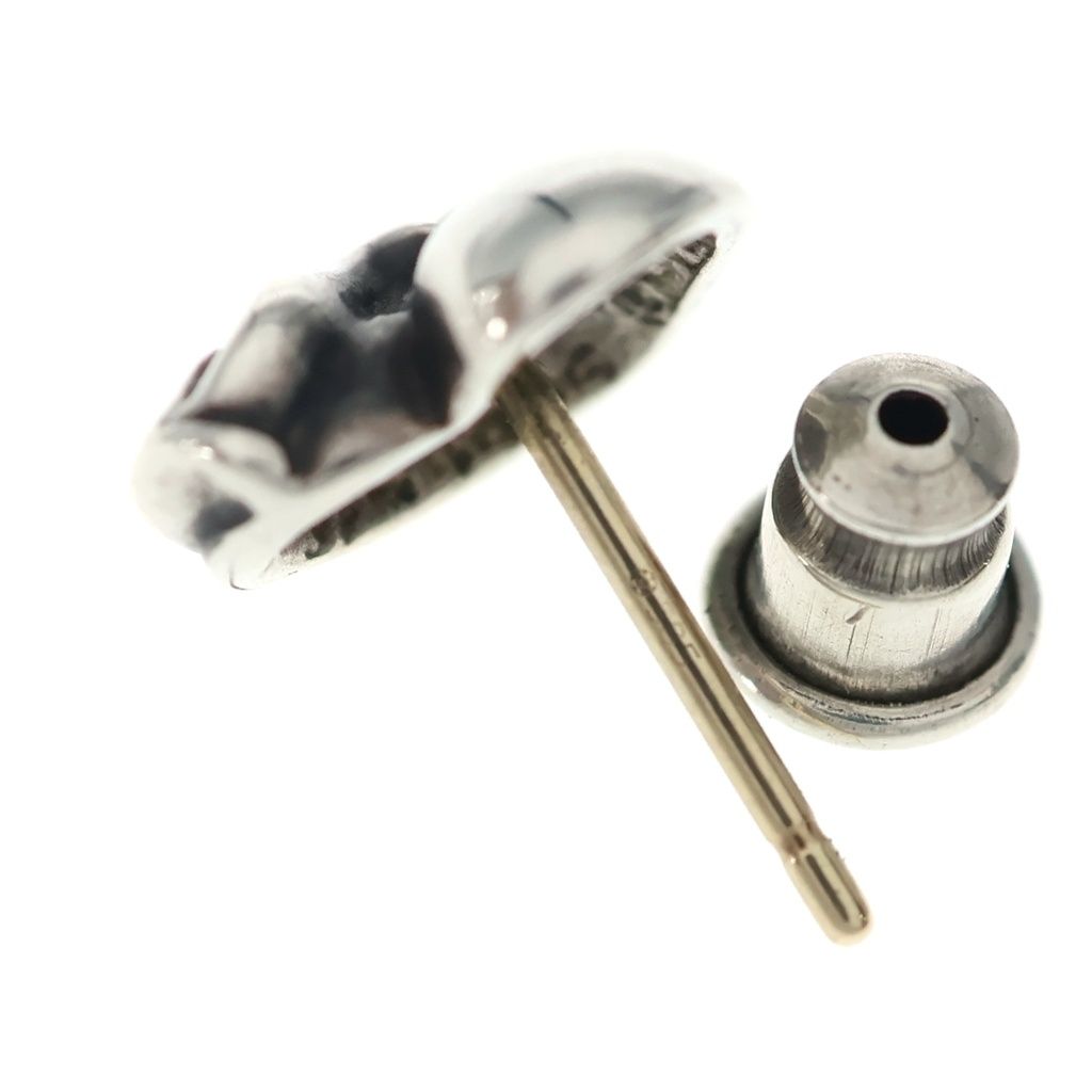 Chrome Hearts Stud Heart Earrings Silver — view 5