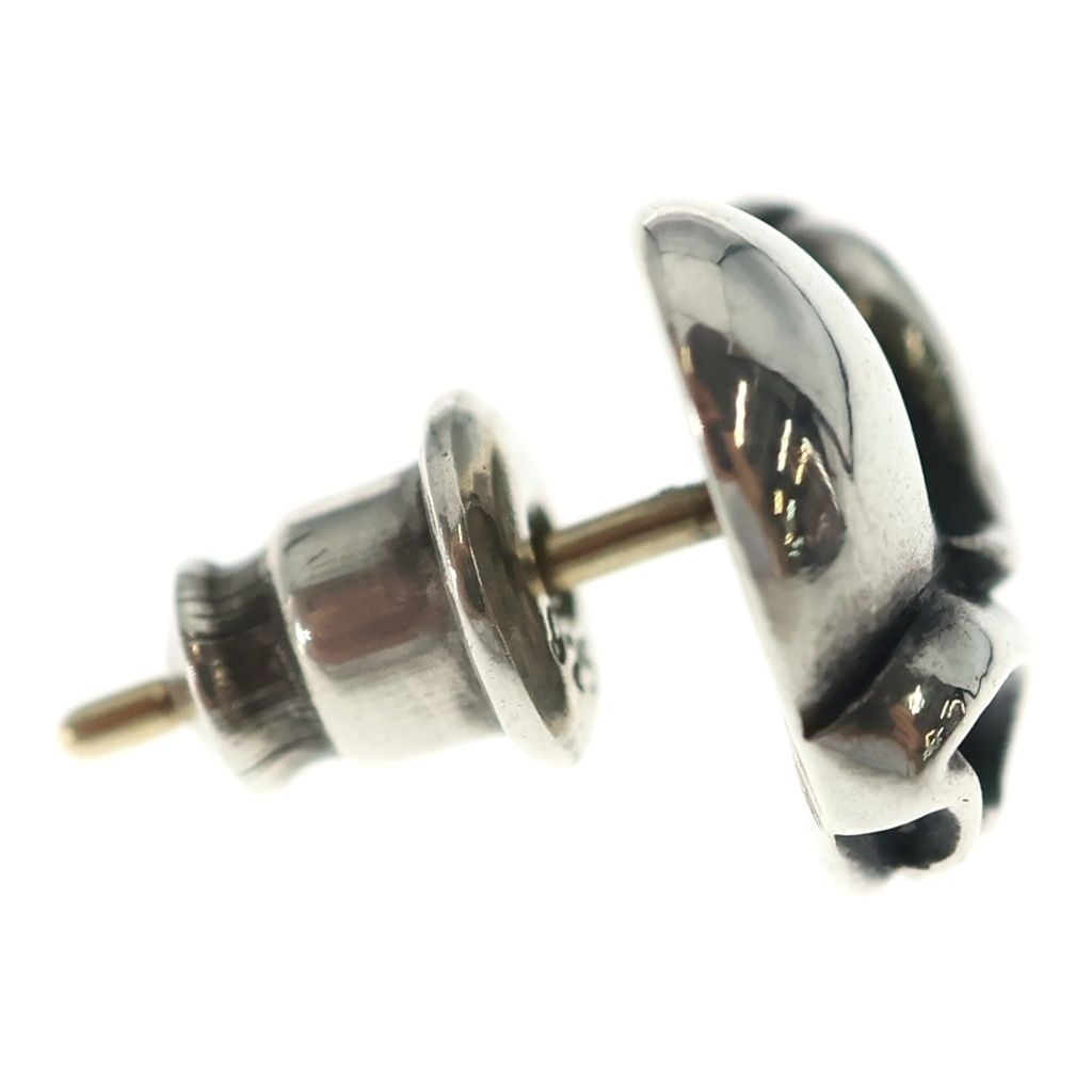 Chrome Hearts Stud Heart Earrings Silver — view 4