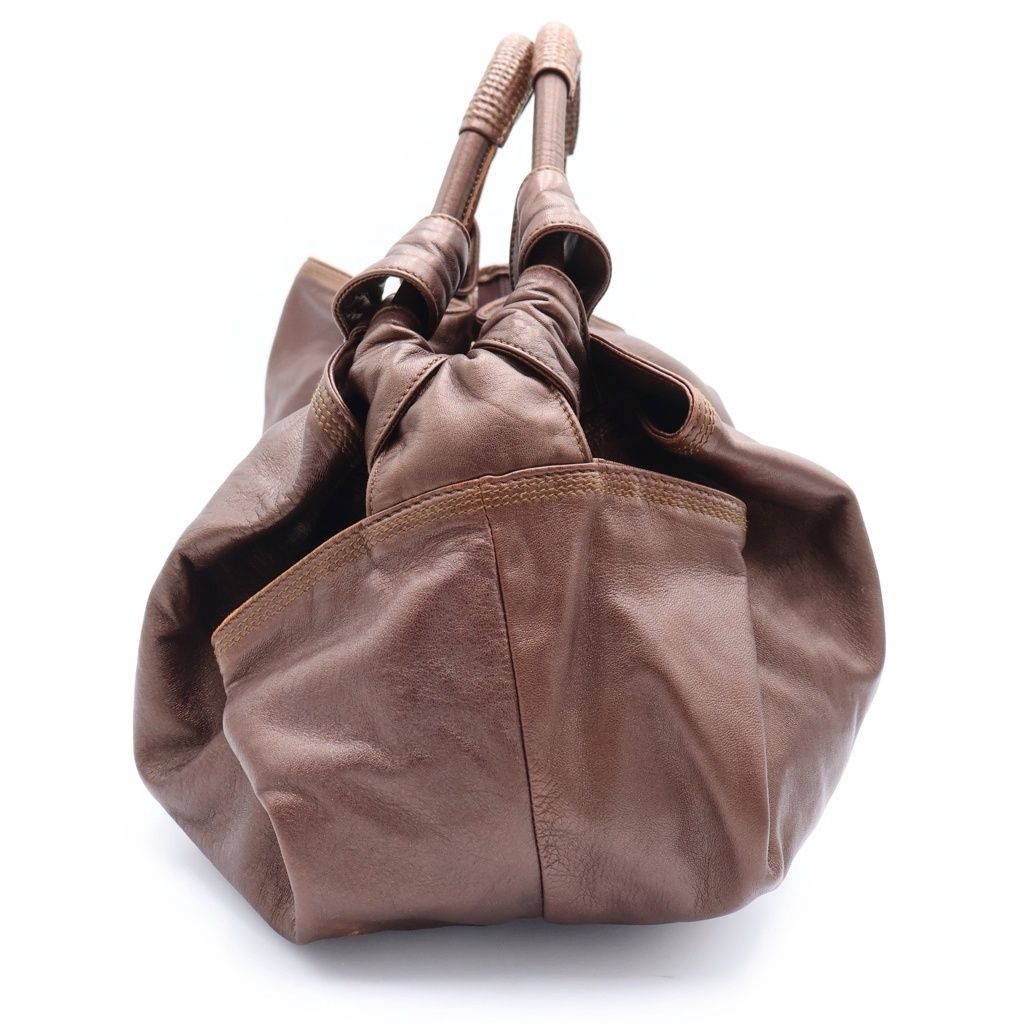 Loewe Nappa Aire Tote Brown Leather Gold — view 3