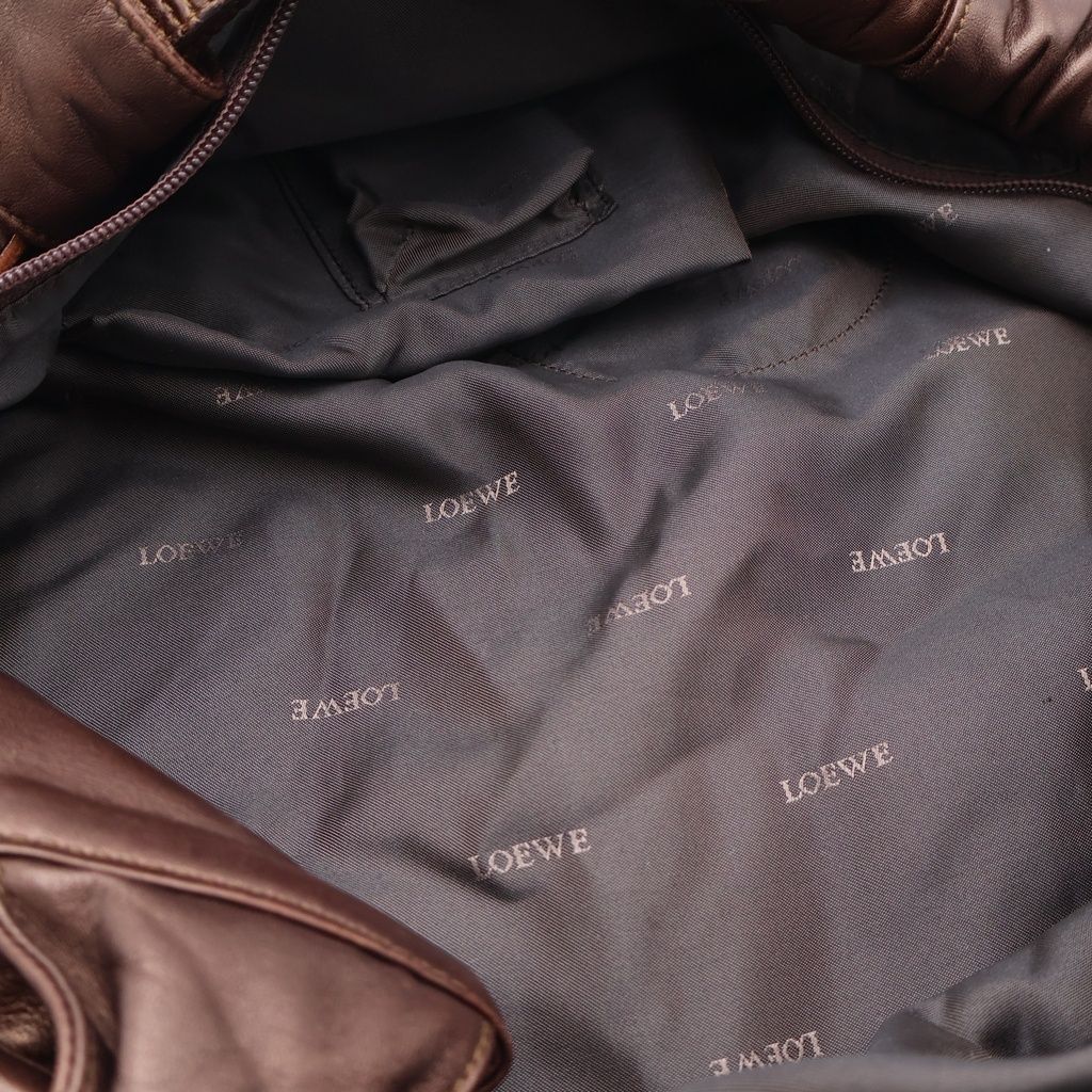 Loewe Nappa Aire Tote Brown Leather Gold — view 5