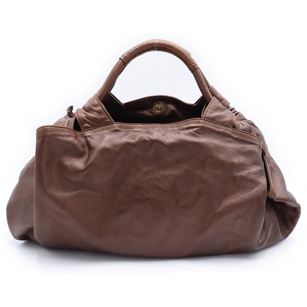 Loewe Nappa Aire Tote Brown Leather Gold