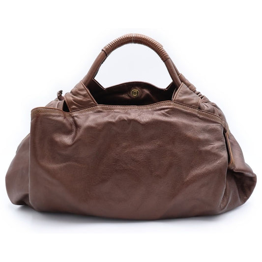 Loewe Nappa Aire Tote Brown Leather Gold