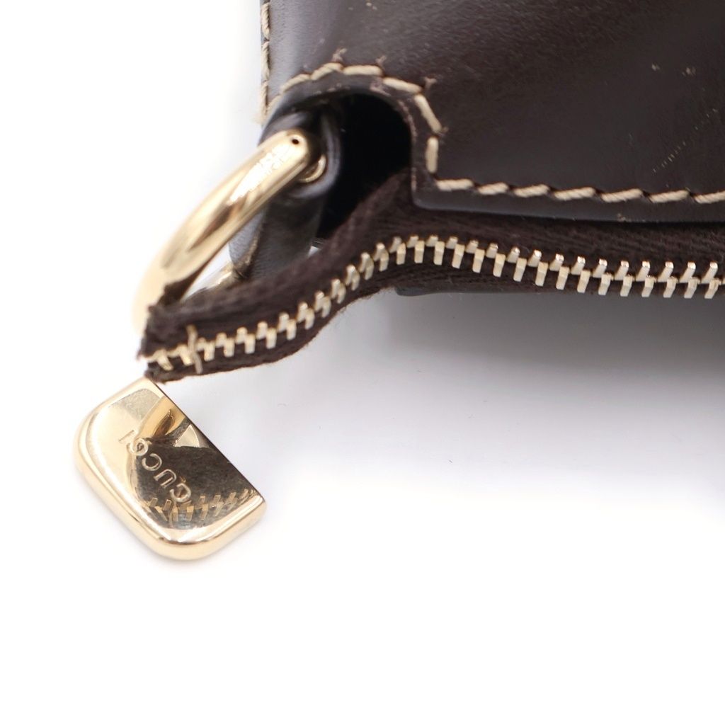 Gucci GG Canvas Mayfair Leather 2-Way Bag Gold Brown Beige — view 6
