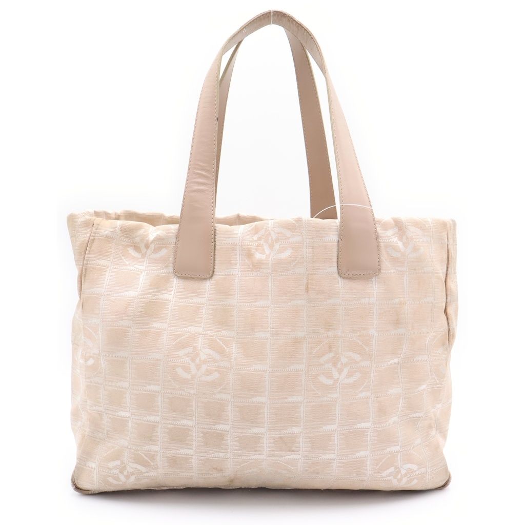 Chanel New Travel Line CC Logo Canvas Tote Beige — view 2