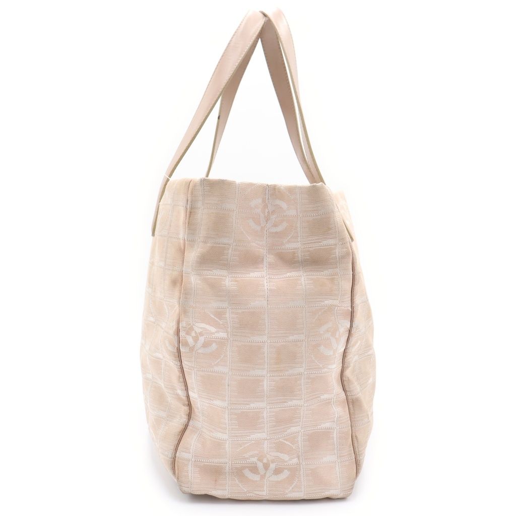 Chanel New Travel Line CC Logo Canvas Tote Beige — view 3