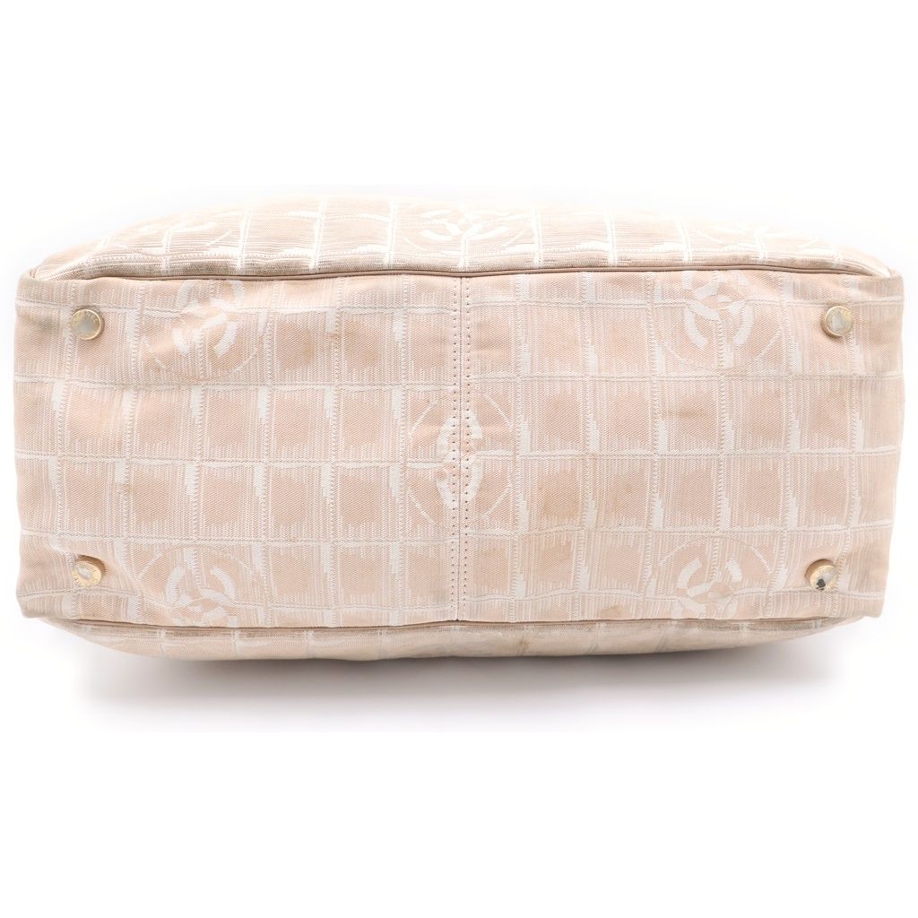 Chanel New Travel Line CC Logo Canvas Tote Beige — view 4