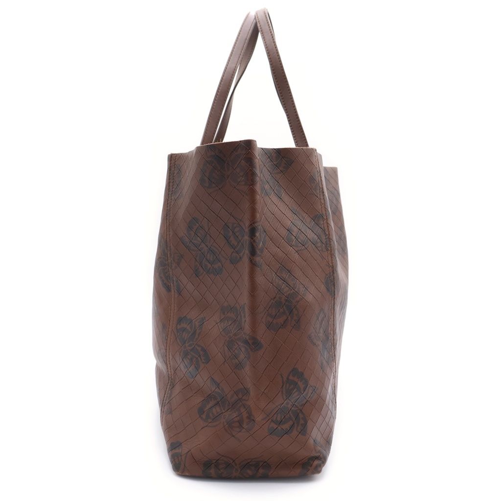 Bottega Veneta Intrecci Omilage Butterfly Tote Brown Leather — view 3