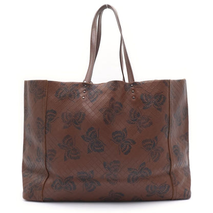 Bottega Veneta Intrecci Omilage Butterfly Tote Brown Leather — view 2