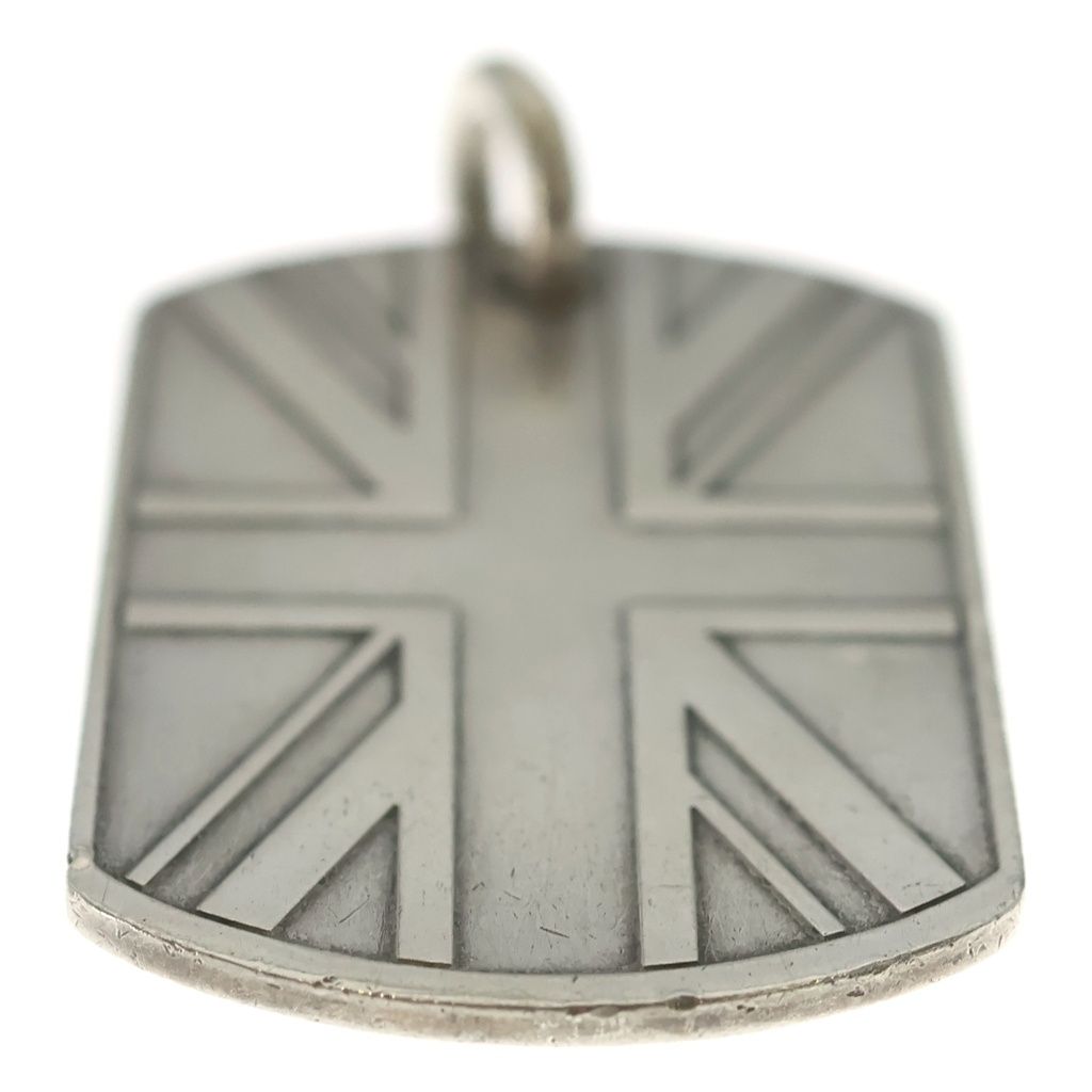 Chrome Hearts D Tag Lrg Union Jack Large Dock Tag Pendant Silver — view 5