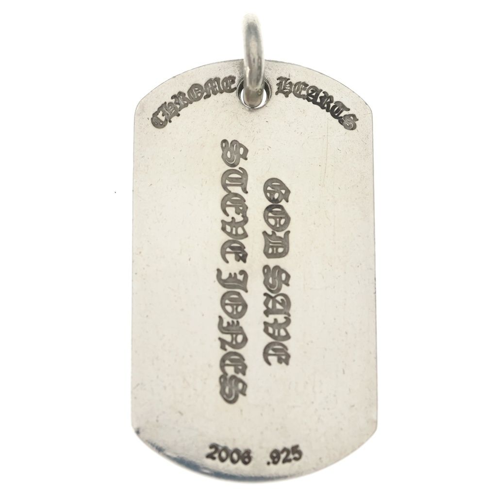 Chrome Hearts D Tag Lrg Union Jack Large Dock Tag Pendant Silver — view 2
