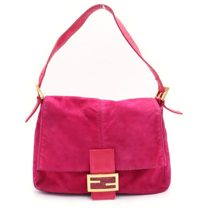 Fendi Mamma Bucket Logo Shoulder Bag Pink