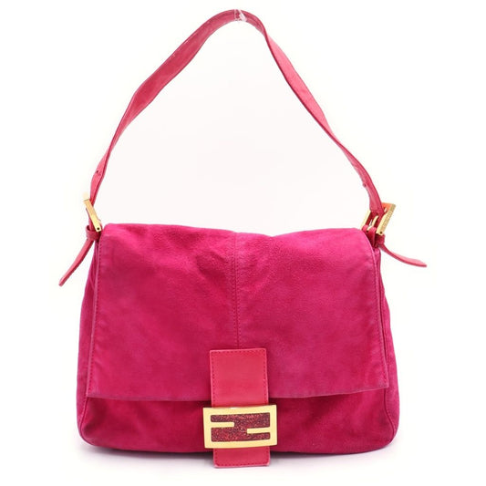 Fendi Mamma Bucket Logo Shoulder Bag Pink