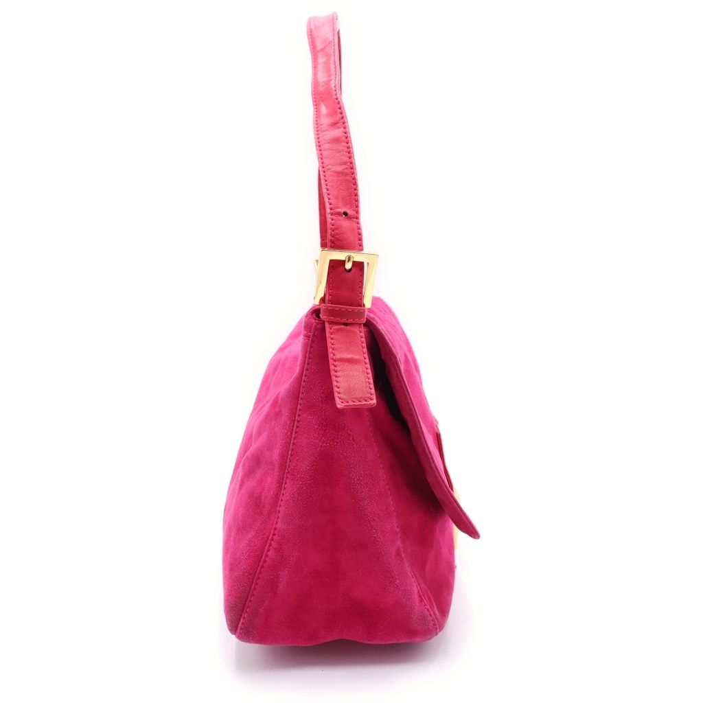 Fendi Mamma Bucket Logo Shoulder Bag Pink — view 3