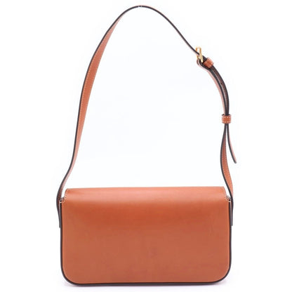 Celine Teen Triomphe Shoulder Bag Brown Calf Leather Gold — view 2