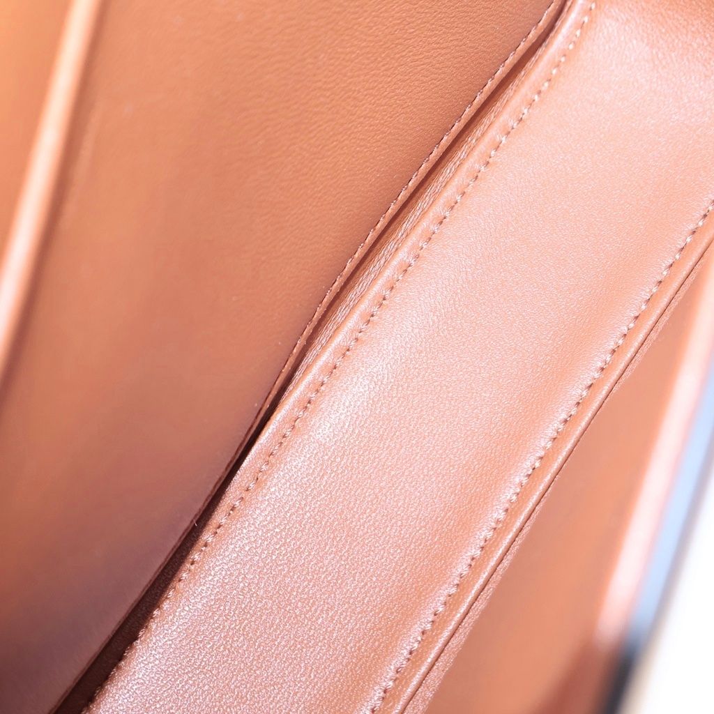 Celine Teen Triomphe Shoulder Bag Brown Calf Leather Gold — view 5