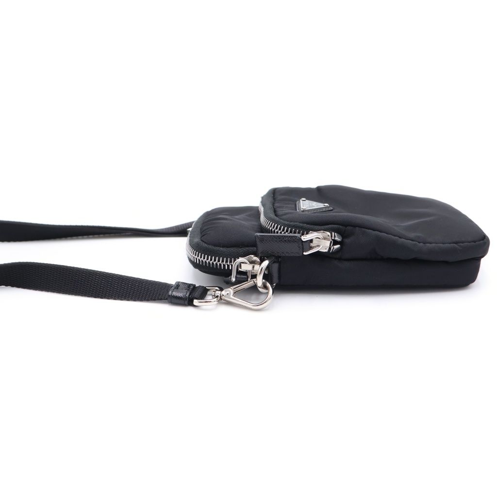 Prada Re-Nylon Phone Case Shoulder Pouch Black — view 3