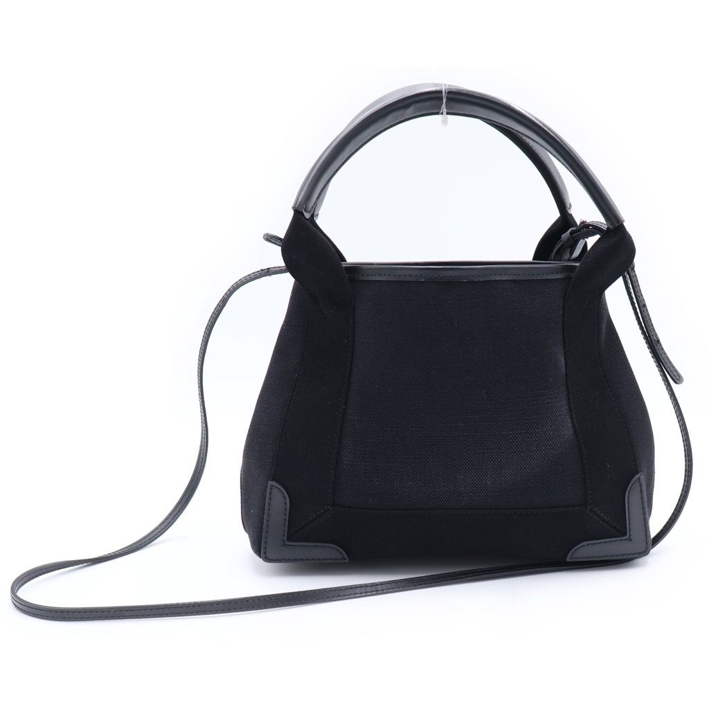 Balenciaga Navy Cabas XS Canvas Tote Black with 2-Way Pouch — view 2