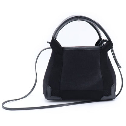 Balenciaga Navy Cabas XS Canvas Tote Black with 2-Way Pouch — view 2