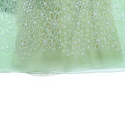 Prada Floral Embroidery Sleeveless Dress Green 38 — view 5