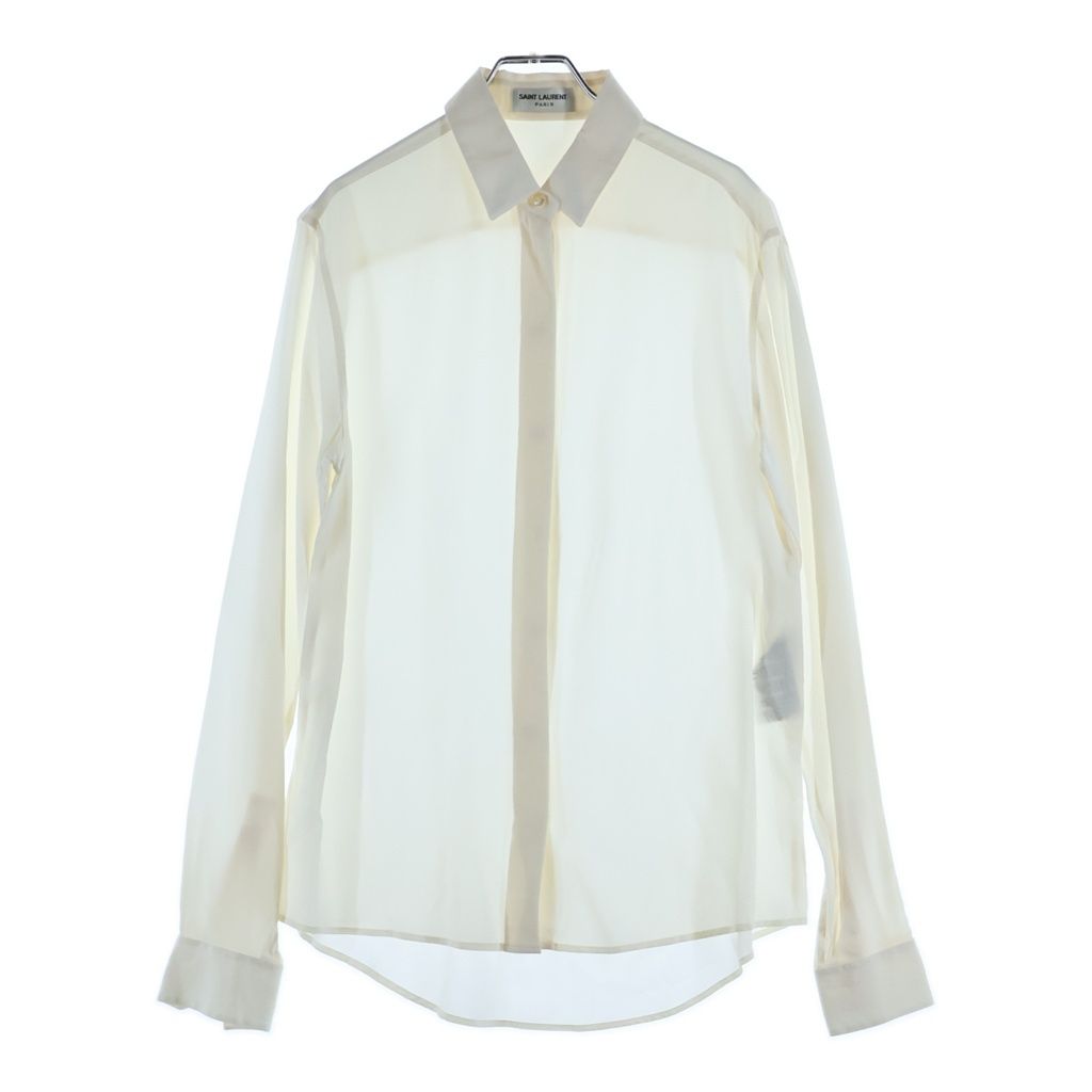 Saint Laurent Silk Shirt Ivory 36