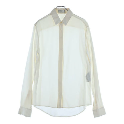 Saint Laurent Silk Shirt Ivory 36