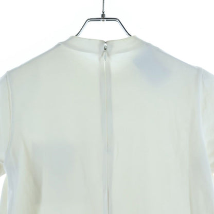 Prada Back Zip Cut Replacement Short Sleeve Dress White Black 38 — view 4