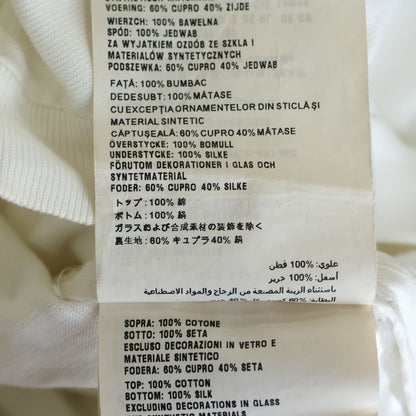 Prada Back Zip Cut Replacement Short Sleeve Dress White Black 38 — view 7