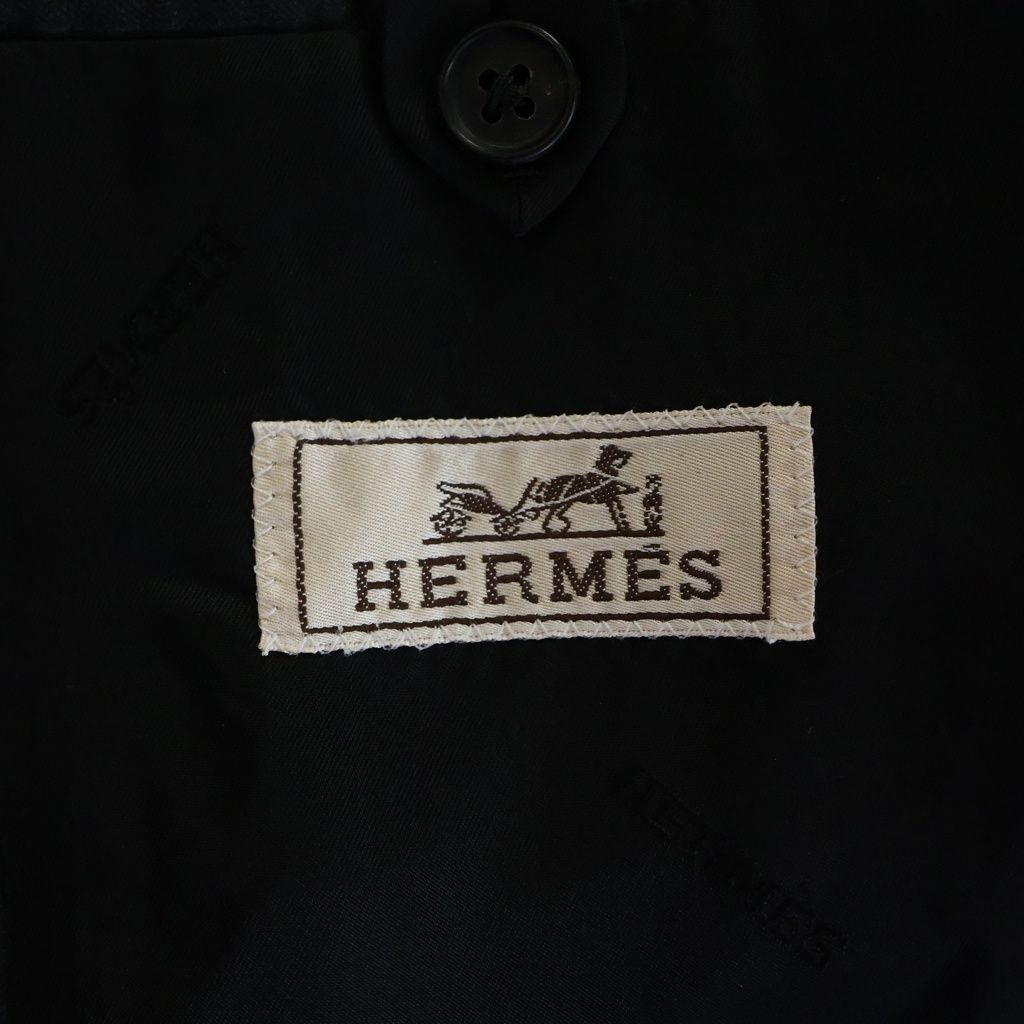 Hermes Suit Set Striped Jacket Pants Black 48 — view 7