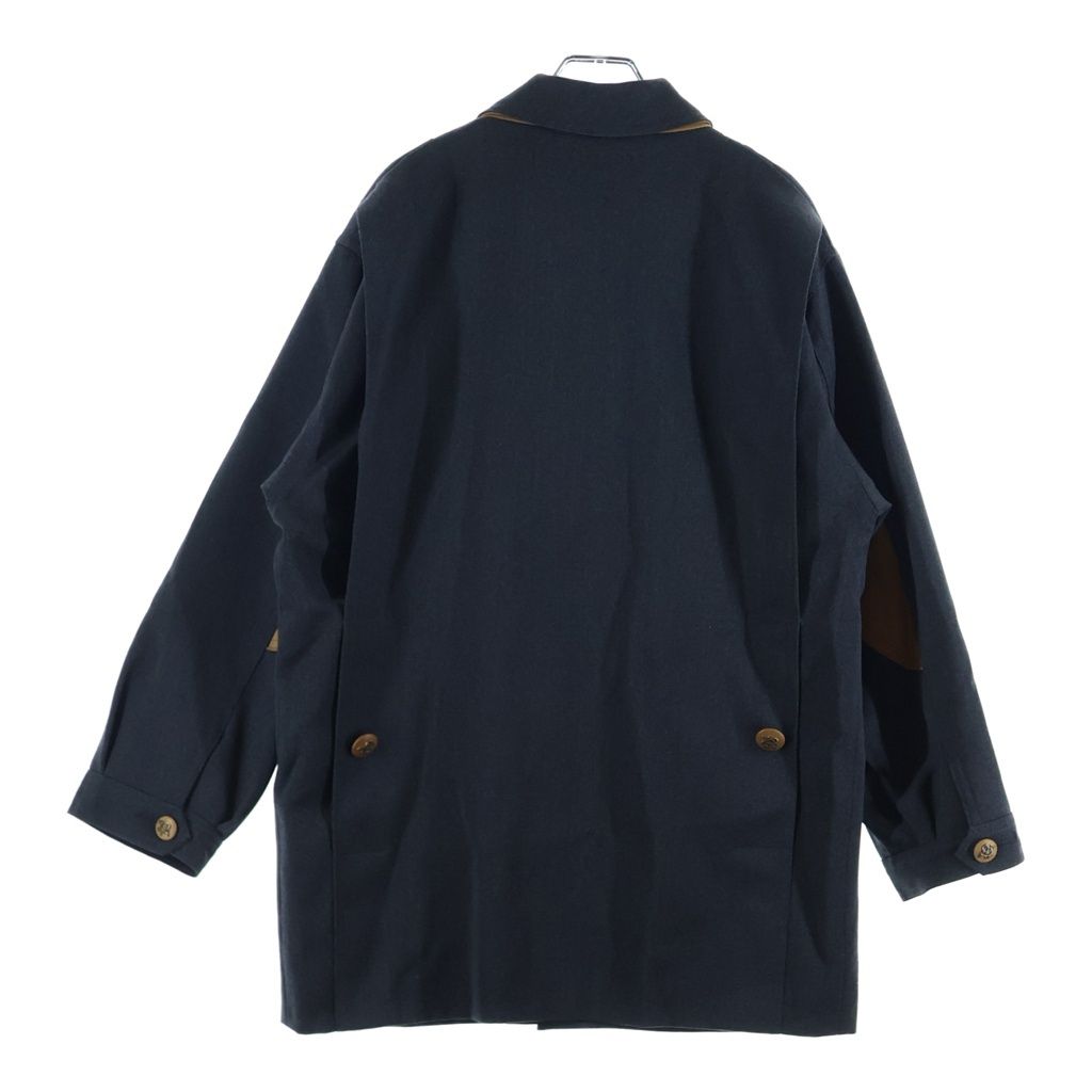 Hermes Coveralls Hunting Jacket Gray Wool Leather — view 2