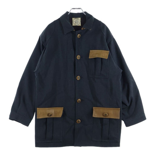Hermes Coveralls Hunting Jacket Gray Wool Leather