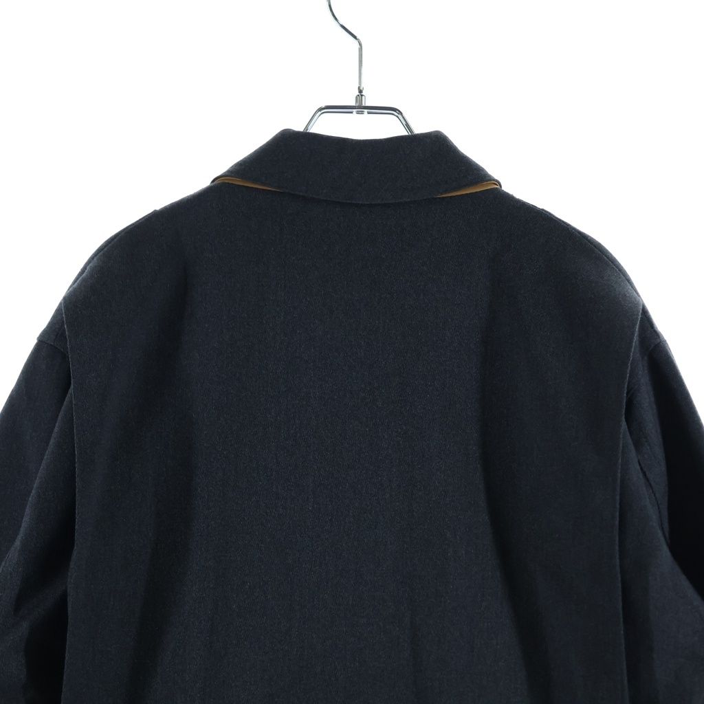 Hermes Coveralls Hunting Jacket Gray Wool Leather — view 4