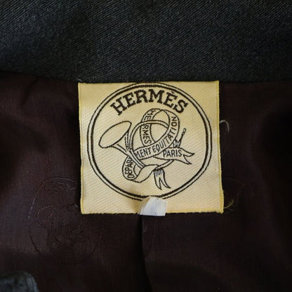 Hermes Coveralls Hunting Jacket Gray Wool Leather — view 8