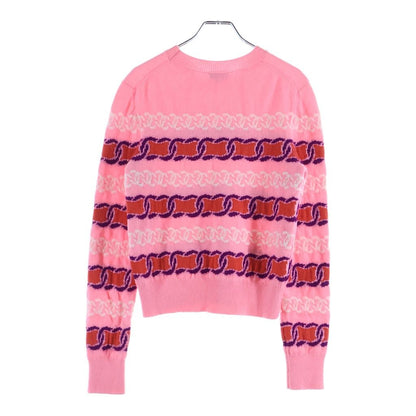 Chanel Cashmere Blend CC Logo Knit Pink 34 Sweater — view 2