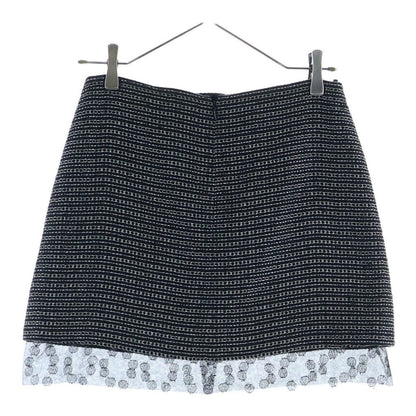Chanel Hem Lace Tweed Skirt Black 36 — view 2