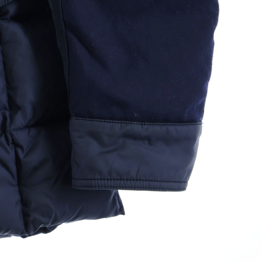 Moncler Jacob Giubbotto Logo Patch Cut Replacement Down Jacket Navy — view 5