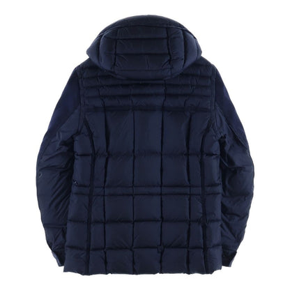 Moncler Jacob Giubbotto Logo Patch Cut Replacement Down Jacket Navy — view 2