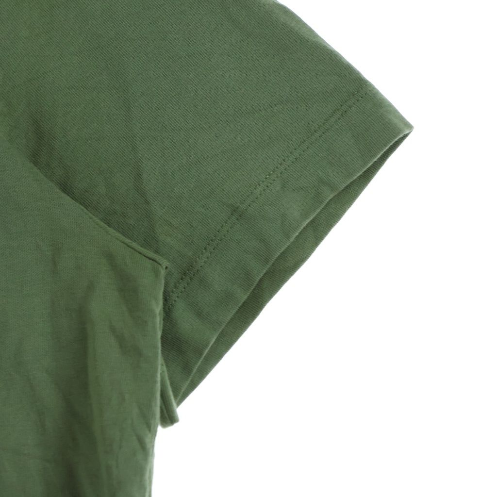 Moncler Safari SS Tee Front Logo Print T-Shirt Khaki — view 5
